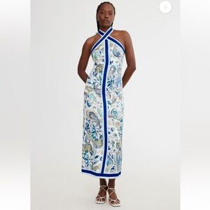 Significant Other - Polly Paisley Satin Midi Halter Dress - Size 4 - NWT!